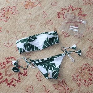 Shein Green Tropical Bikini